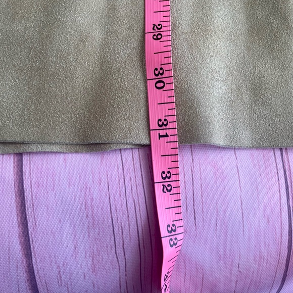 Vintage Dolce and Gabbana D&G Suede Midi Patch Tan Skirt With Side Slit - Picture 3 of 9